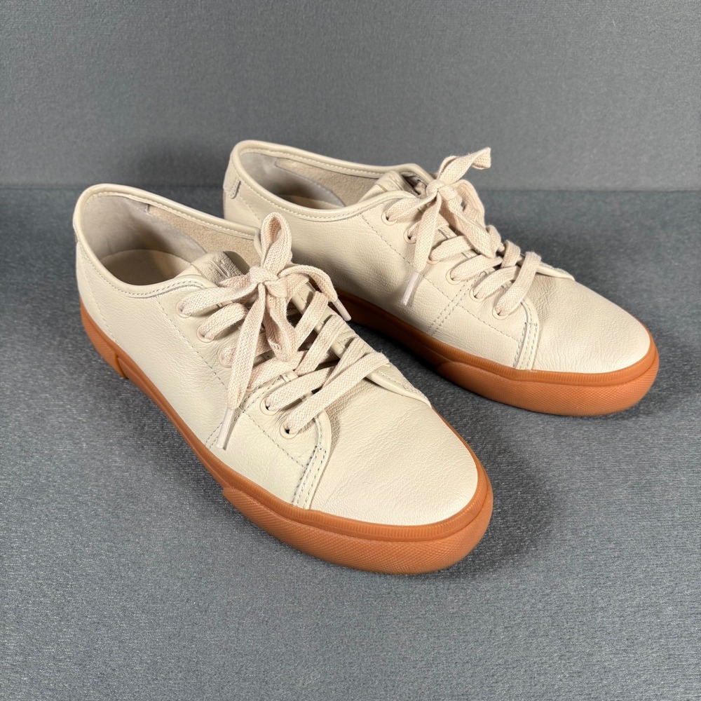 Frye Gia Low Lace Sneaker in Ivory Womens 7M Leather Upper